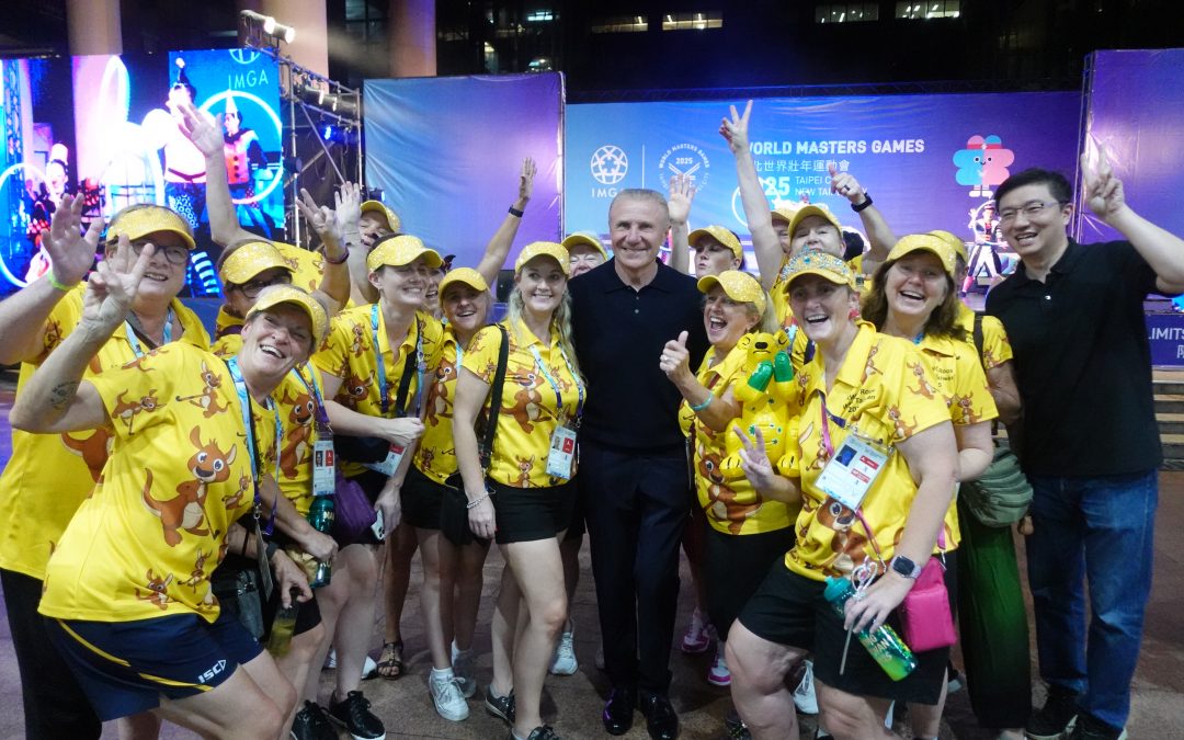 Sergii Bubka visits venues and cheers on the athletes at World Masters Games 2025