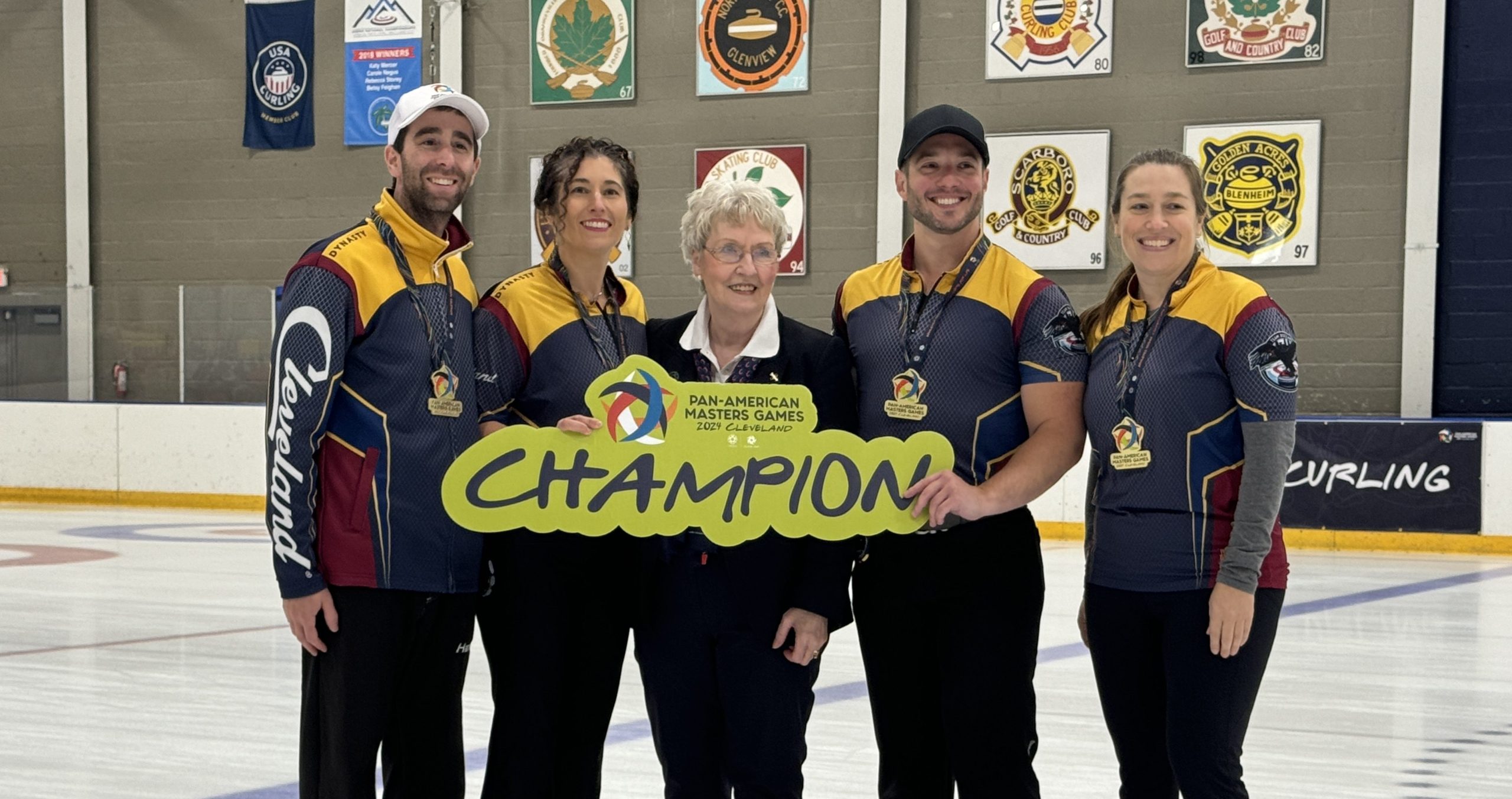 Masters Athletes celebrated by Kate Caithness at Curling and Farewell Ceremony