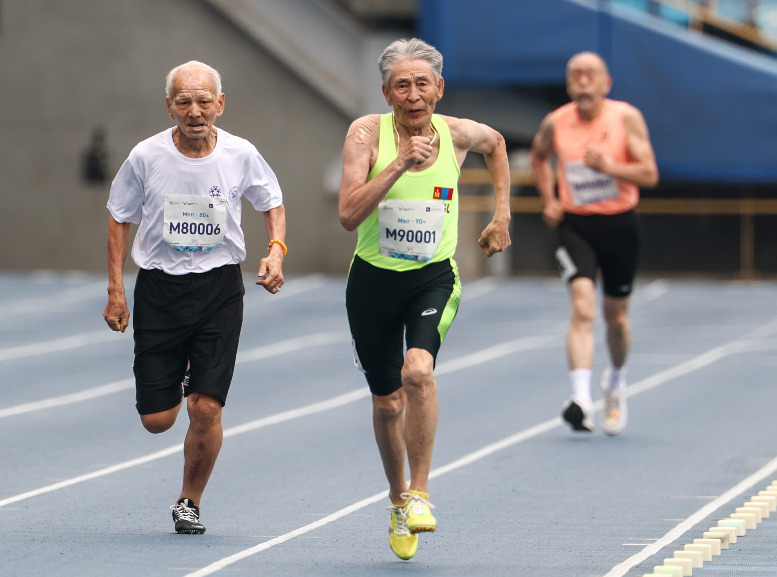 The Fastest Grandpa Won His Fifth Gold. Tseren: I am participating in WMG at 95!