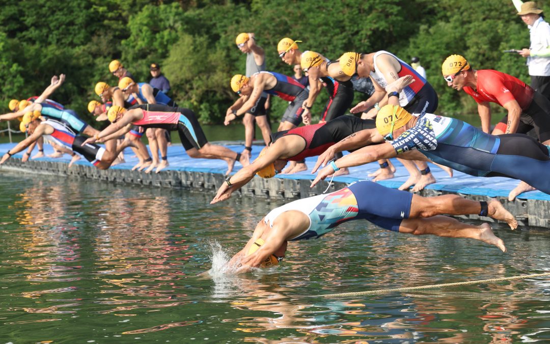 The Triathlon Launches with 700+ Athletes Taking on Plum Blossom Lake