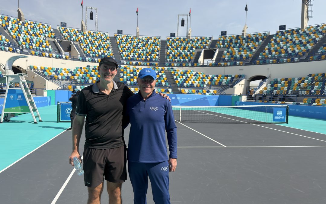 World Masters Sport Leadership celebrating athletes and Board member Alex Mc Lin competing on court